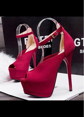 Graceful Flannelette Upper Round Toe Stiletto Heels Party Shoes With Pearls
