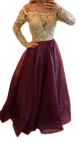 Long Sleeve Prom Party Dresses