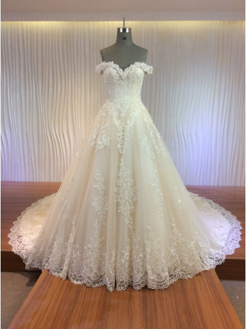 Off-The-Shoulder Princess Wedding Dress