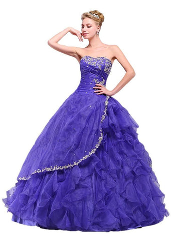 Purple Ball Gown Sweet 16 Dress 