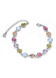 Multicolor Round Austrian Crystals Bracelet