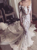 Mermaid Long Sleeves Wedding Dress