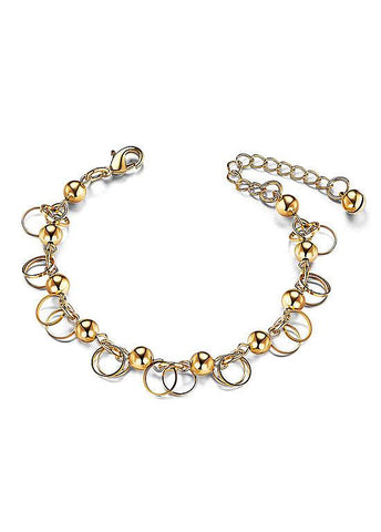 Beads and Circles Alloy Bracelet