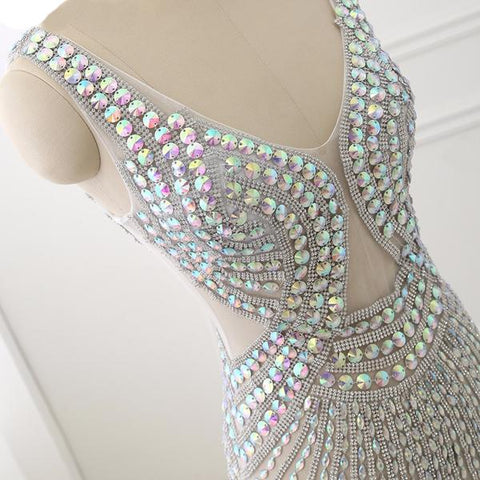 Silver Diamond Crystal Princess Dress