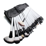 32 Pcs Professional White Makeup Brush Set Eyeshadow Blush Cosmetic Brushes Kit With Bag