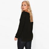 Black V Neck Round Neck Sweater