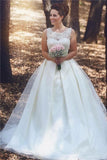 Crystal Lace Satin A-Line Empire Ruffles Plus Size Wedding Dress