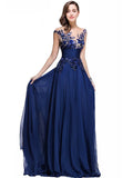 Blue Long Evening Gowns