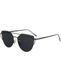 Metal Bar Black Frame Sunglasses