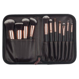 11Pcs Makeup Brushes Kit Tools Cosmetic Brush Holder Bag Face Foundation Set