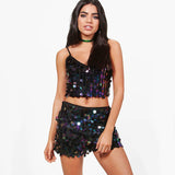 Sexy Sequin All-Match Casual Shorts Set