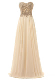 Sweetheart Strapless Chiffon Prom Dress