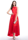 Red Graceful Taffeta Bateau Neckline Hi-lo A-line Homecoming Dresses