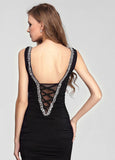 Black Knitting Mermaid Formal Dress