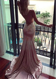 Charmeuse Spaghetti Straps Mermaid Prom Dress