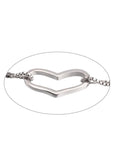  Sterling Silver Bracelet with Heart Findings 