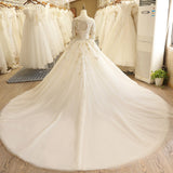 Short Sleeve Lace Wedding Dress