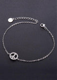 Ring and Twig 925 Sterling Silver Bracelet