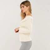 Champagne Pure Strapless Knitted Sweater