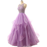 Beaded Quinceanera Ball Gown Prom Dress Long for Evening Party