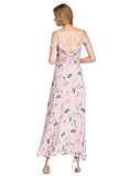 Pink Split Floral Off-shoulder Beach Party Maxi Dress