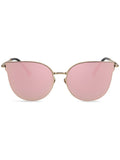 Pink Street Fashion Golden-Rim Cat Eye Sunglasses