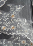 Glamorous Tulle Cathedral Wedding Veil With Lace Appliques Edge
