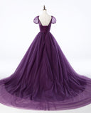 Romantic Vintage Purple Pregnant Prom Dresses