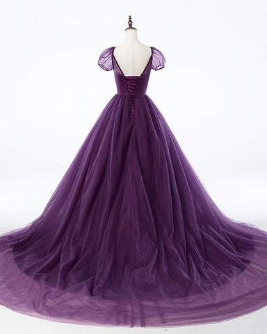 Romantic Vintage Purple Pregnant Prom Dresses – Sassymyprom Romantic Vintage Purple Pregnant Prom Dresses – Sassymyprom