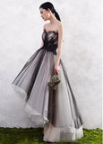 Strapless Neckline Hi-lo A-line Prom Dress 