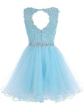 Lace Beaded Homecoming Dresses