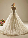 High Quality Strapless Lace Wedding Dress