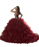 Beaded Organza Quinceanera Dresses for Sweet 16 Ball Gowns
