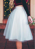 Fleece & Tulle V-neck Long Sleeves Two-piece Homecoming Dress