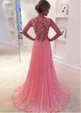 See-through Evening Dresses With Lace Appliques