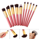 10Pcs Blush Contour Foundation Cosmetic Makeup Brushes Set Face Powder