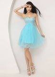 Gorgeous Tulle Sweetheart Neckline Short A-line Homecoming Dresses