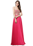 Delicate Chiffon Sweetheart Neckline Natural Waistline A-line Prom Dresses With Hot Fix 