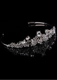 Charming Silver-plated Alloy Tiara With Rhinestones