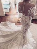 Mermaid Long Sleeves Wedding Dress
