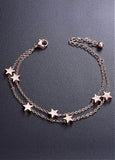 Stars Titanium Steel Double Layered Bracelet