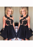 Black Homecoming Dress With Lace