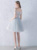 Flowers Appliques Beading cute Homecoming Dress