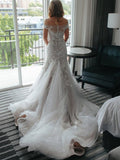Button Mermaid Wedding Dress