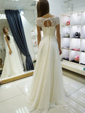 Short Sleeves Lace Wedding Dress