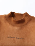Brown Long Sleeve Letter Print Sweatshirt