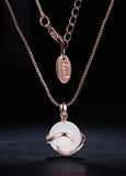 Wave Pendant with Cat's Eye Necklace