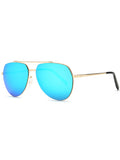 Blue Pink Lightweight Mirrored Pilot Sunglasses