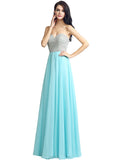 Stunning Chiffon Sweetheart Neckline A-Line Prom Dresses With Rhinestones