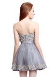 Marvelous Tulle & Organza Sweetheart Neckline Short-length A-line Homecoming Dresses With Pocket
